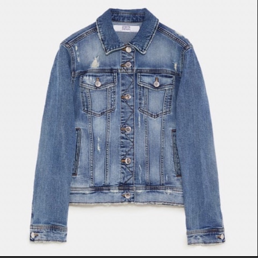 Distressed Denim Jean Jacket - Picture 8 of 13
